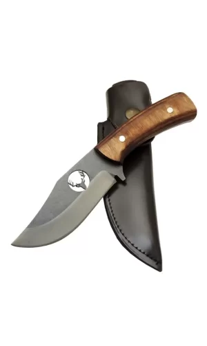 Geyikli Ycl3 Eskitme Avcı Bıçağı 20cm - Ahşap Sap, Kılıflı