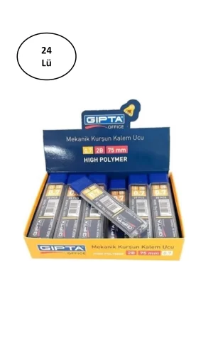 Gıpta 75Mm 2B 0,7Mm Kalem Ucu 20Li Tüp 24lü