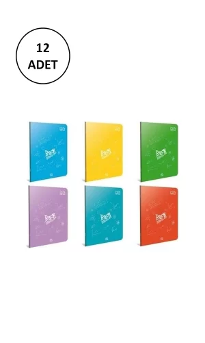Gıpta Back Tel Dikiş Plastik Kapak Defter A5 40 Yp Kareli 4990 12li Paket