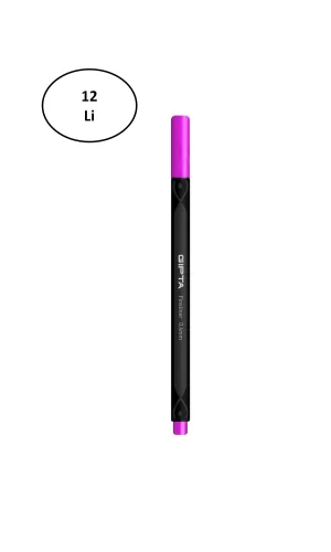 Gıpta Fineliner Kalem 0,4 Mm Karton Kutu Üçgen Koyu Pembe 12li