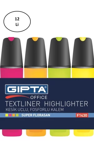 Gıpta Fosforlu Kalem 5Mm Kesik Uç Yeşil 12li