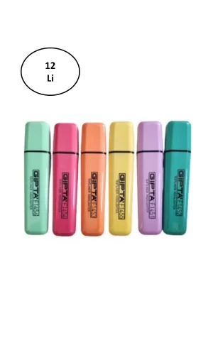 Gıpta Fosforlu Markör 5Mm Kesik Uç Pastel Pembe 12li