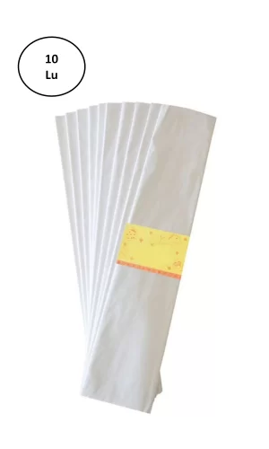 Gıpta Renkli Krapon Kağıdı 50x200 cm 10lu Beyaz