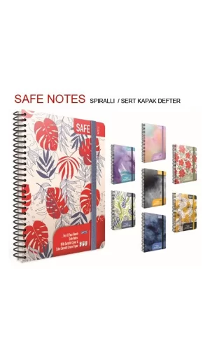 Gıpta Safe Notes Noktalı Defter Sert Kapak Spiralli 17x24 120 Yaprak