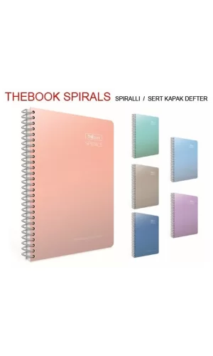 Gıpta Thebook 17x24 Sert Kapak Spiralli Pastel Defter 140 Yaprak Çizgili