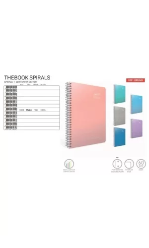 Gıpta Thebook Spirals Sp.sert Kapak Defter 17X24 100 Yaprak Çizgili