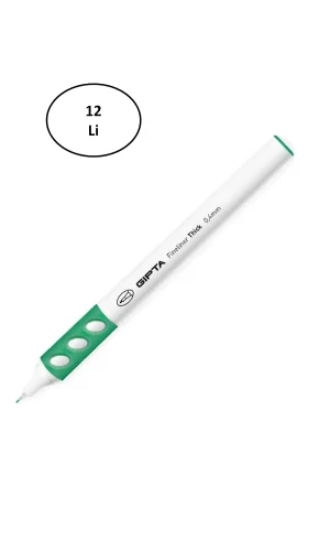 Gıpta Thick 0.4 mm Fineliner Yeşil Keçeli Kalem 12li