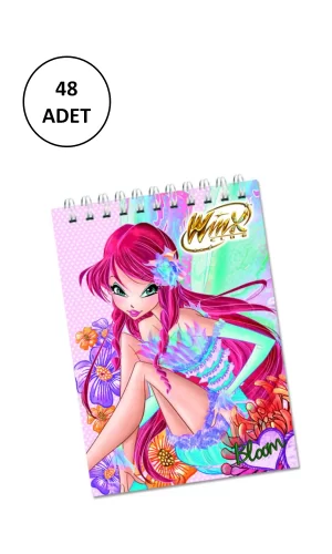 Gıpta Winx Bloknot A7 Spiralli Mini 48 Adet