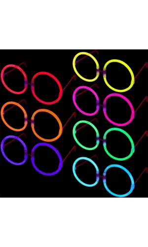 Glow  Yulak Gözlük - Glow Partisi Gözlükleri - Glow Stick Gözlük 12 Adet