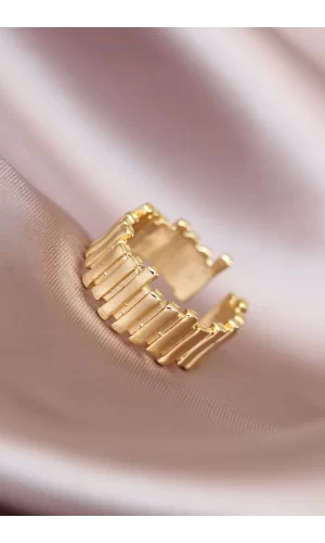 Gold Renk Metal Ayarlamalı Kadın Yüzük