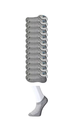 Gri Erkek Görünmez Çorap 12 çift