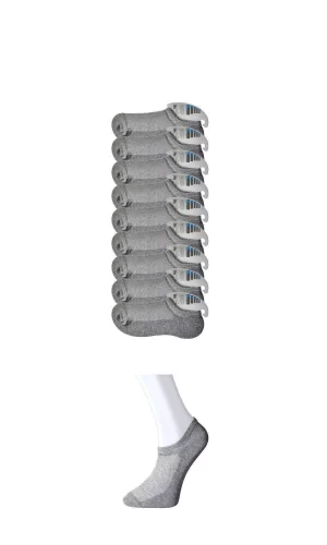 Gri Erkek Görünmez Çorap 9 çift