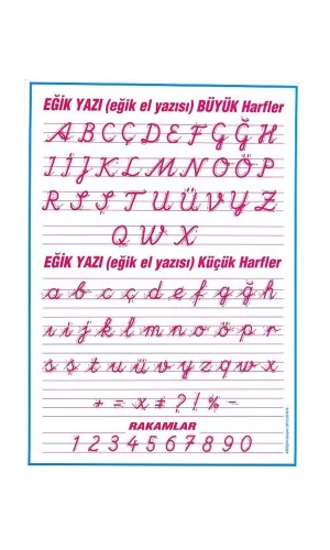 Gülpaş Bitişik Eğik El Yazısı Selefonlu Çıtalı( 50*70)