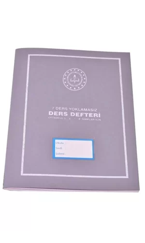 Gülpaş Ders Defteri Yoklamasız 7 Ders 6-7-8 Sınıf Plastik Kapak