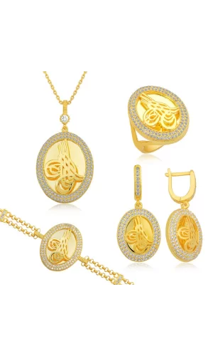 Gümüş Çerçeveli Tuğra Set