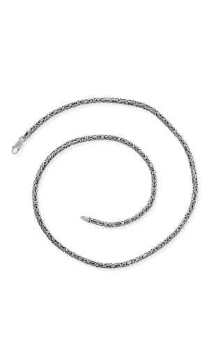 Luz&Pos Gümüş Kral Zincir - 3 Mm Yuvarlak