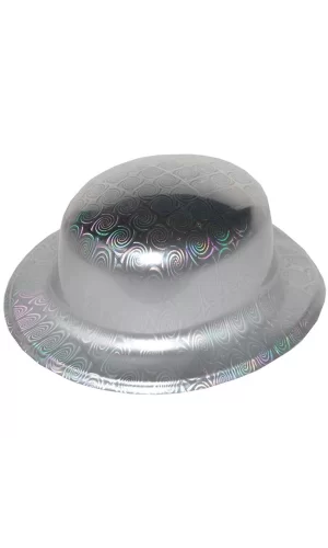 Gümüş Renk Hologramlı Plastik Yulak Melon 27x24 Cm