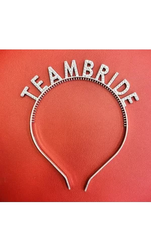 Gümüş Renk Team Bride Taç Plastik – Gelin Ve Nedime Tacı