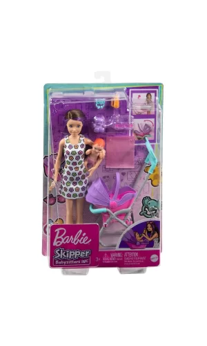 Gxt34 Mor Saçlı Skipper Bebek Bakıcısı  Ve Oyun Seti