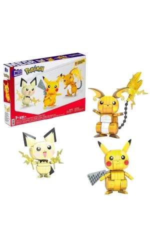 Gyh06 Mega™ Pokémon™ Pikachu Dönüşüm 3lüsü 621 Parça +7 Yaş