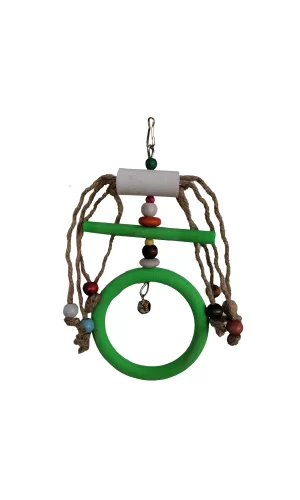 Halkalı İpli Boncuklu Kuş Oyuncağı 10 / 20 cm