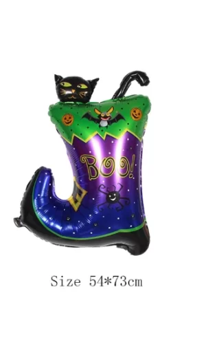 Halloween Çizmeli Kara Kedi Folyo Balon