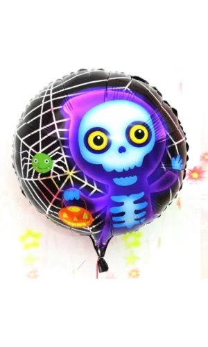 Halloween İskelet Hayalet Folyo Balon 18 İnç