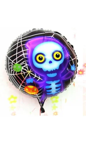 Halloween İskelet Hayalet Folyo Balon 18 inç