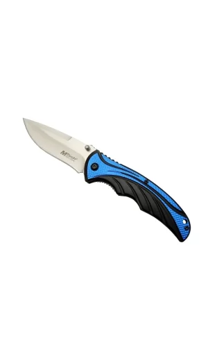 Handsome 454 Mavi Kamp Çakı 20cm - Yarı Otomatik, Kemerlikli