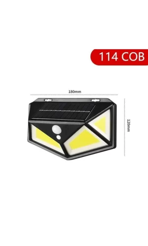 Hareket Sensörlü Bahçe Lambası 114 Led 3 Mod