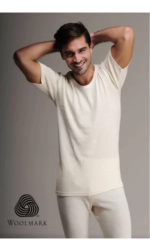 Hasyün 1000 %100 Yün Erkek Kısa Kol Fanila
