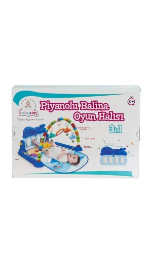 He0631 Babycim Pianolu Balina Oyun Halısı -birliktoys