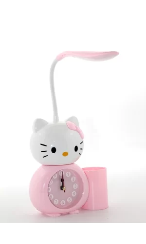 Hello Kitty Masa Lambası Saat Ve Kalemlik Alk2584