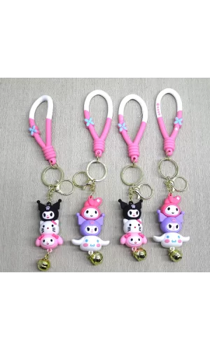 Hello Kitty Ve Arkadaşları Silikon Anahtarlık