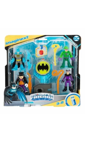 Hfd47 Imaginext, Bat-tech Bat-signal Figür Seti, Dc Super Friends