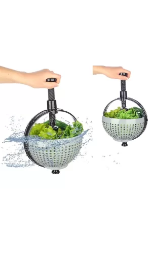 Hızlı Salata Kurutucu Süzgeç- Dönerli Süzgeç Dev Boy
