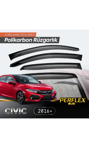 Honda Civic 2016+ Cam Rüzgarlığı V2 Mugen