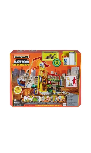 Hpd63 Matchbox Aksiyon Sürücüleri Muhteşem İnşaat Alanı Oyun Seti