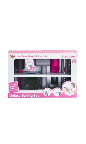 Hua-1019 Sesli Ve Işıklı 2ın1 Lüks Saç Şekillendirici Set -vardem Oyuncak