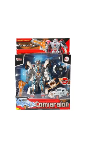 Hw-668-1-2 Işıklı Dönüşebilen Robot Araba -vardem