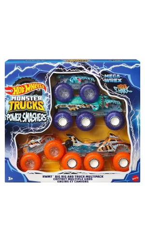 Hyj29 Hot Wheels Monster Trucks Power Smashers Çoklu Paket