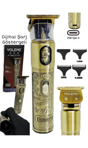 Ip-1949 Şarj Göstergeli Sakal Lazer Öncesi Vücut Ense Çizim Kişisel Bakım Aletleri Sıfıra Yakın Tıraş
