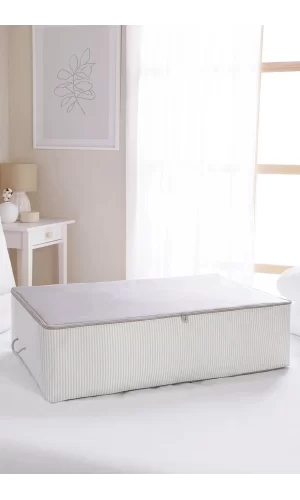 İp Kulplu Pike Battaniye Yastık Hurcu Dolapiçi Baza Altı Hurç 46x74x22 1 Adet