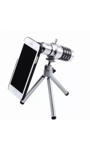 İphone5,5s,i̇phone4.4s Için Alüminyum 14x Optik Zoom Yakından Görüntü Çekme Dürbün