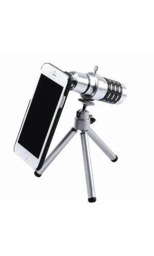 İphone5,5s,i̇phone4.4s Için Alüminyum 14x Optik Zoom Yakından Görüntü Çekme Dürbün