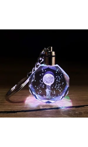 Işıklı Kristal Anahtarlık  Hediyelik