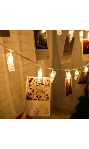 Işıklı Mandallı Fotoğraf Albümü 20li