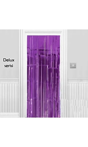 Işıltılı Du Ve Kapı Perdesi Mor Renk 90x200 Cm