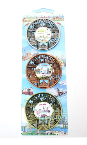 İstanbul Temalı Metal Magnet 3lü Set Alk2891