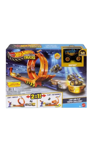 Jbx64 Hot Wheels Monster Trucks Döngü Ve Takla Bigfoot Oyun Parkuru